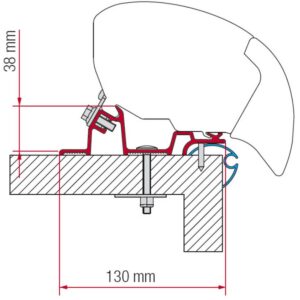 Fiamma Adapter Bracket Kit for Caravan Standard (98655-657)