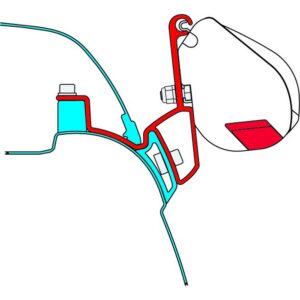 Fiamma Adapter Bracket Kit for VW T5/T6 California (98655-748)